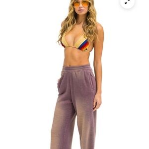 Aviator Nation Cozy Faded Mocha Sweatpants